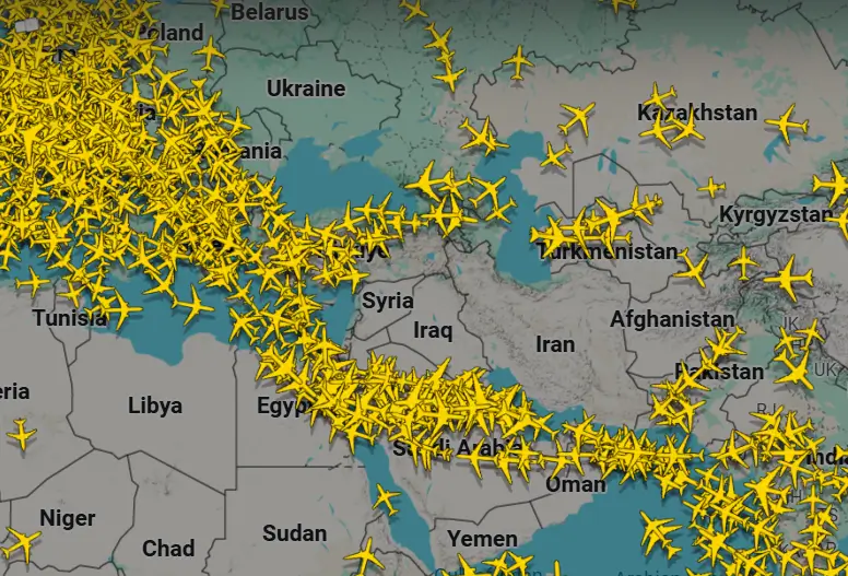 Colapso aéreo en Medio Oriente 3.400 vuelos cancelados
